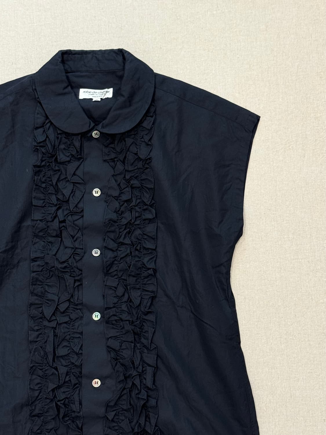 꼼데가르송 robe de chambre 98ss 프릴 슬리브리스 셔츠 상품이미지3