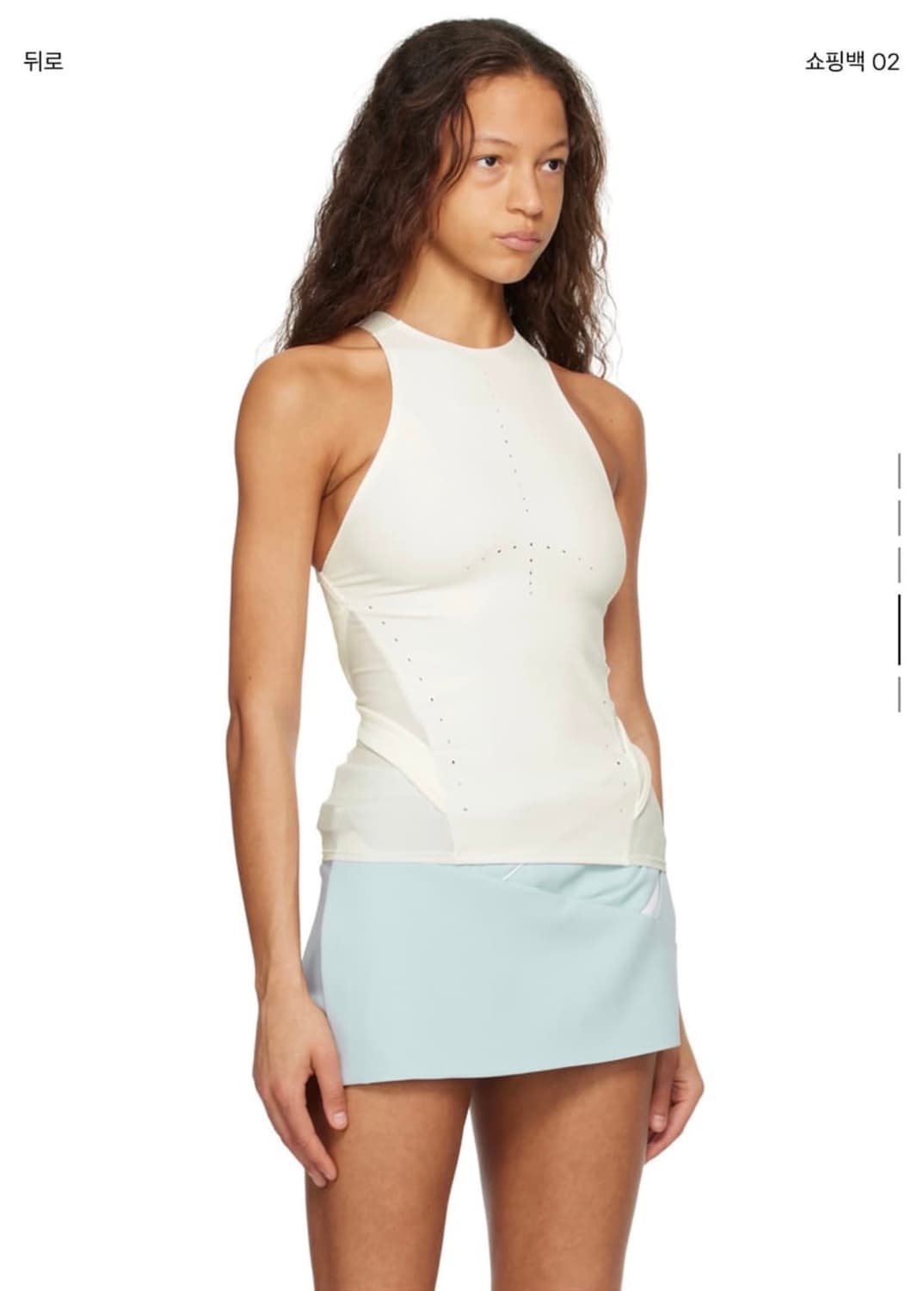 [새상품]혜인서 화이트 퍼포레이티드 탱크탑 상품이미지1