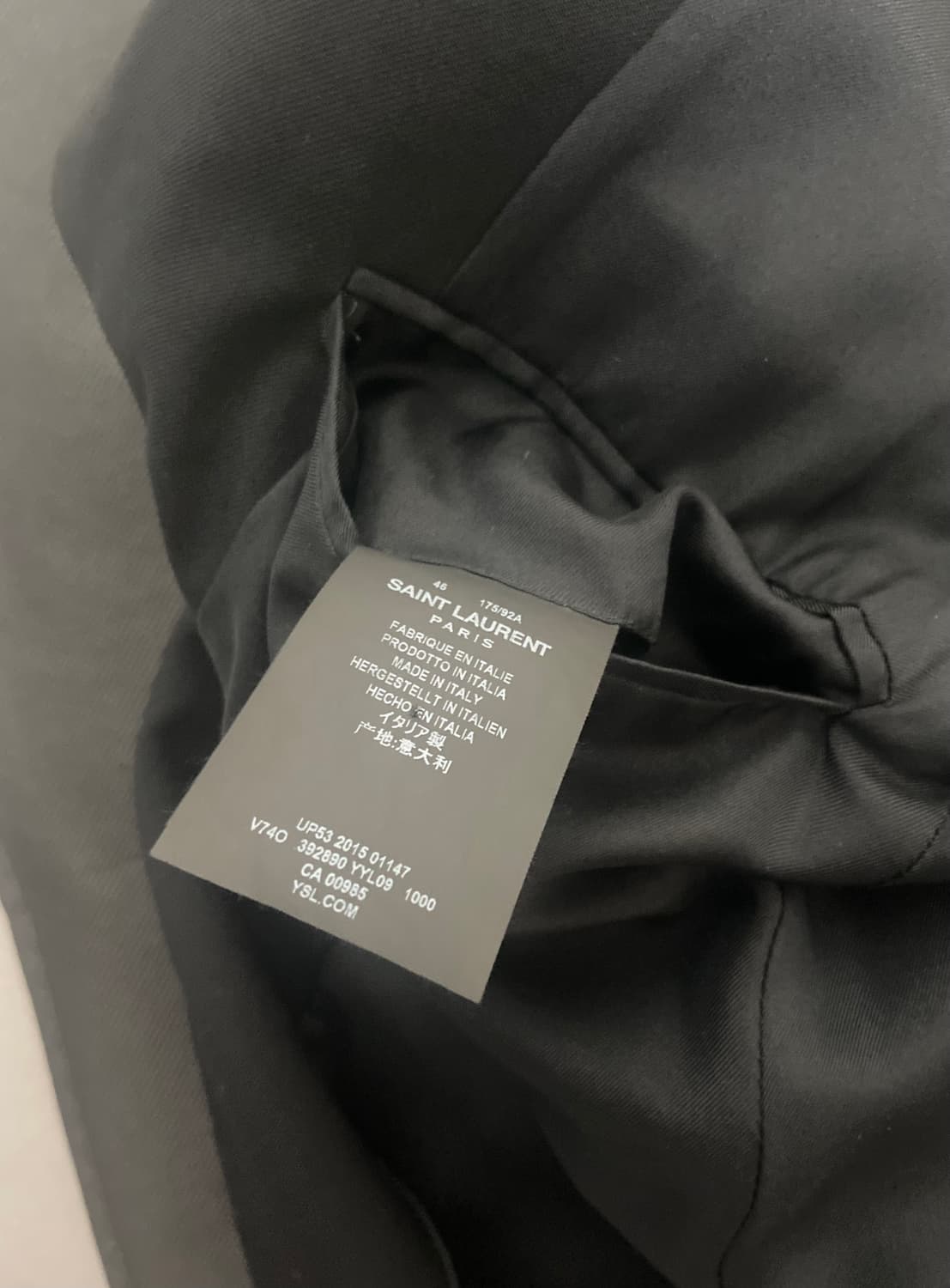 생로랑 에디시즌 피크드라펠 블레이저 자켓 46 상품이미지4