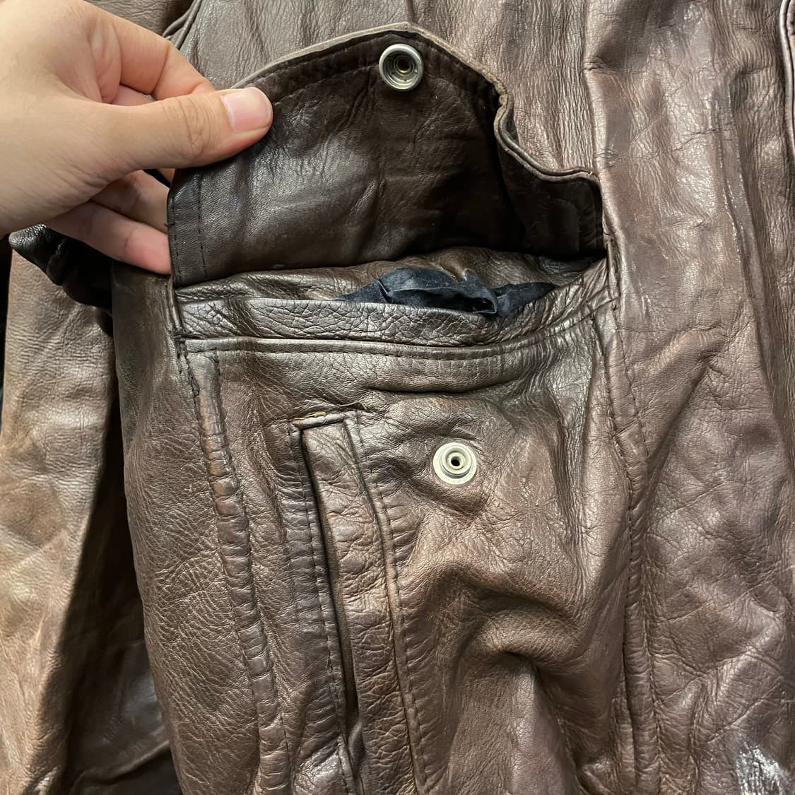 90s USA 빈티지 G-1 항공 봄버 리얼 레더 자켓 상품이미지3