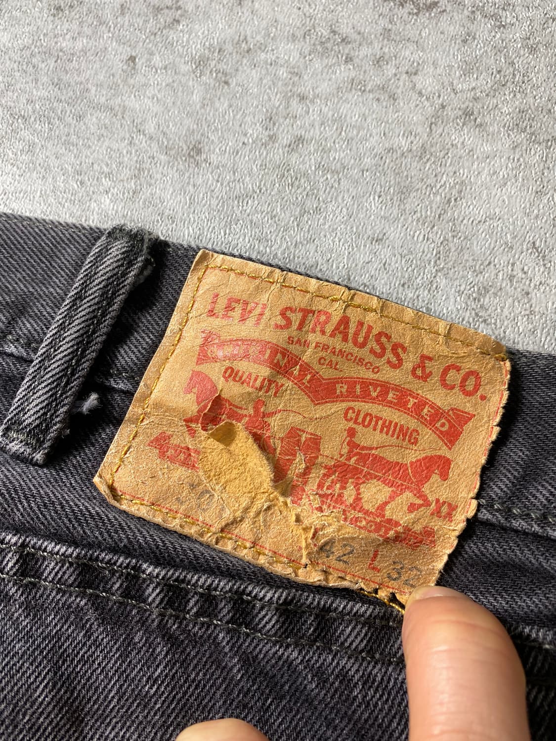 [42] Levi's 501 리바이스 빅 사이즈 흑청 데님팬츠 상품이미지5