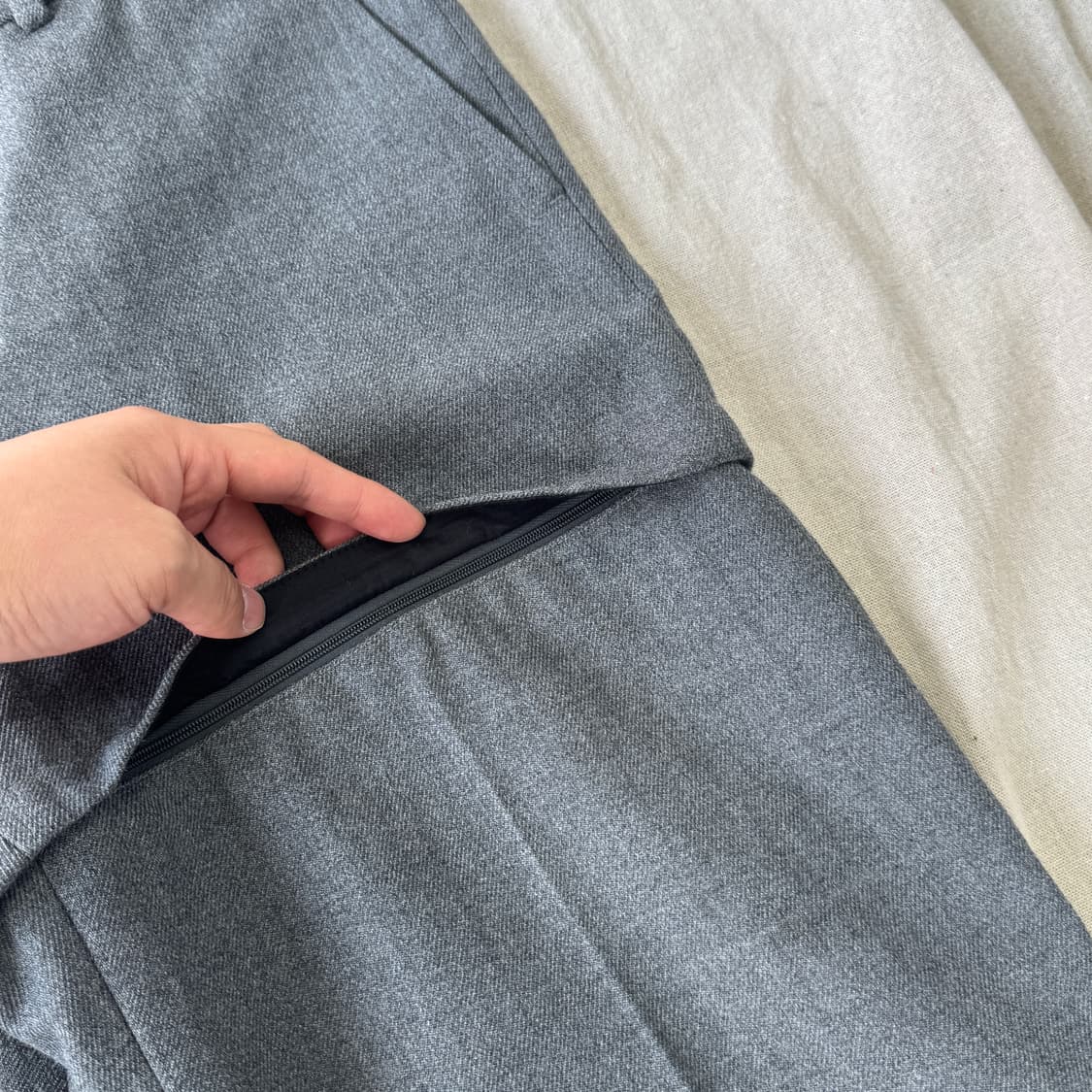 발렌시아가 3in1 지퍼 울 슬랙스 팬츠 38(31-32) 상품이미지2