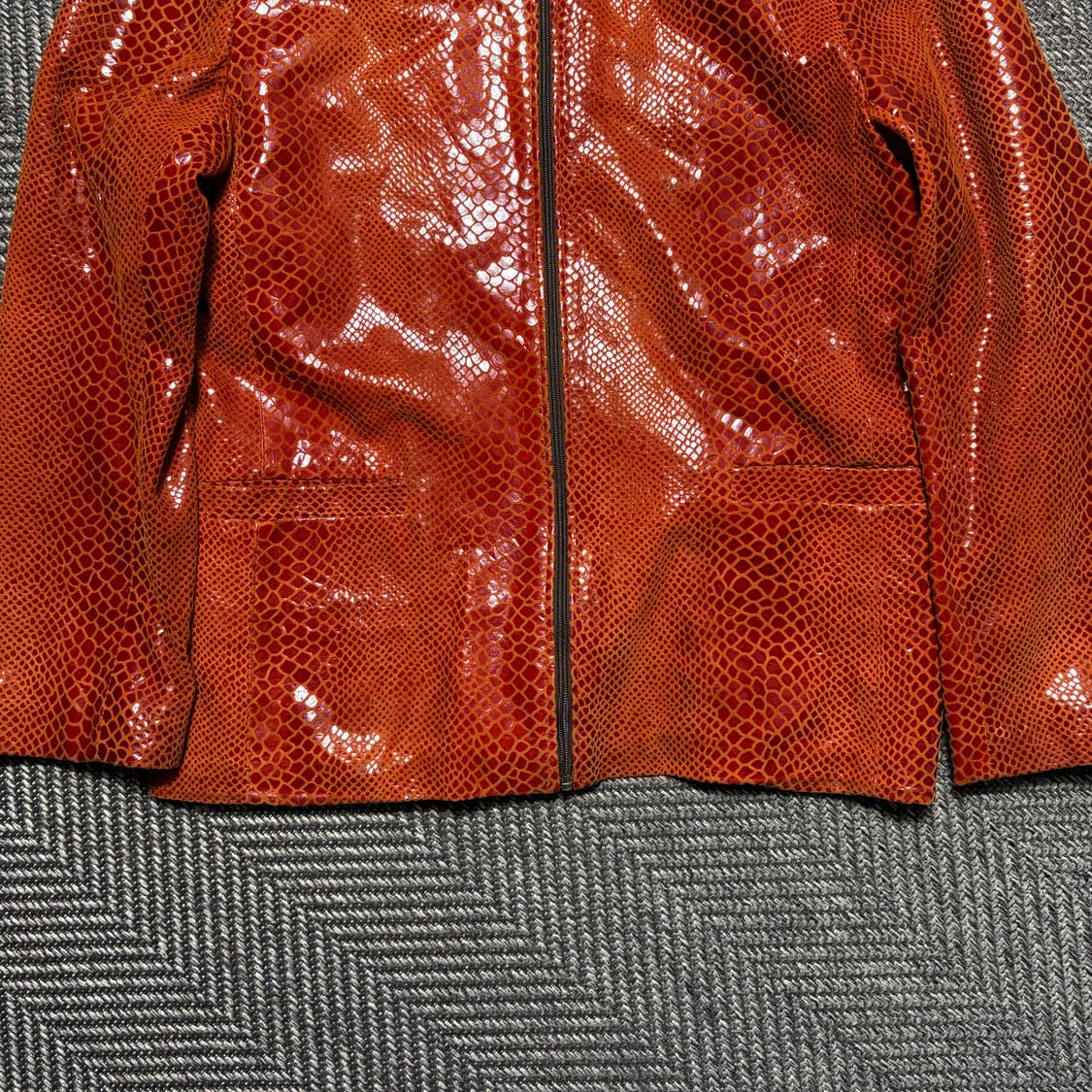 Philippe Vallere 파이톤(뱀피) 가죽 자켓(Free) 상품이미지5