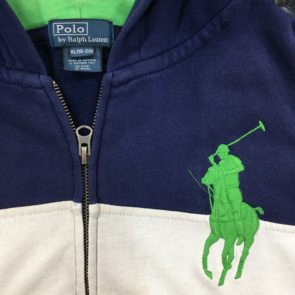 투티/0248 폴로 랄프로렌 네이비 후드집업 y2k 스포티 상품이미지5