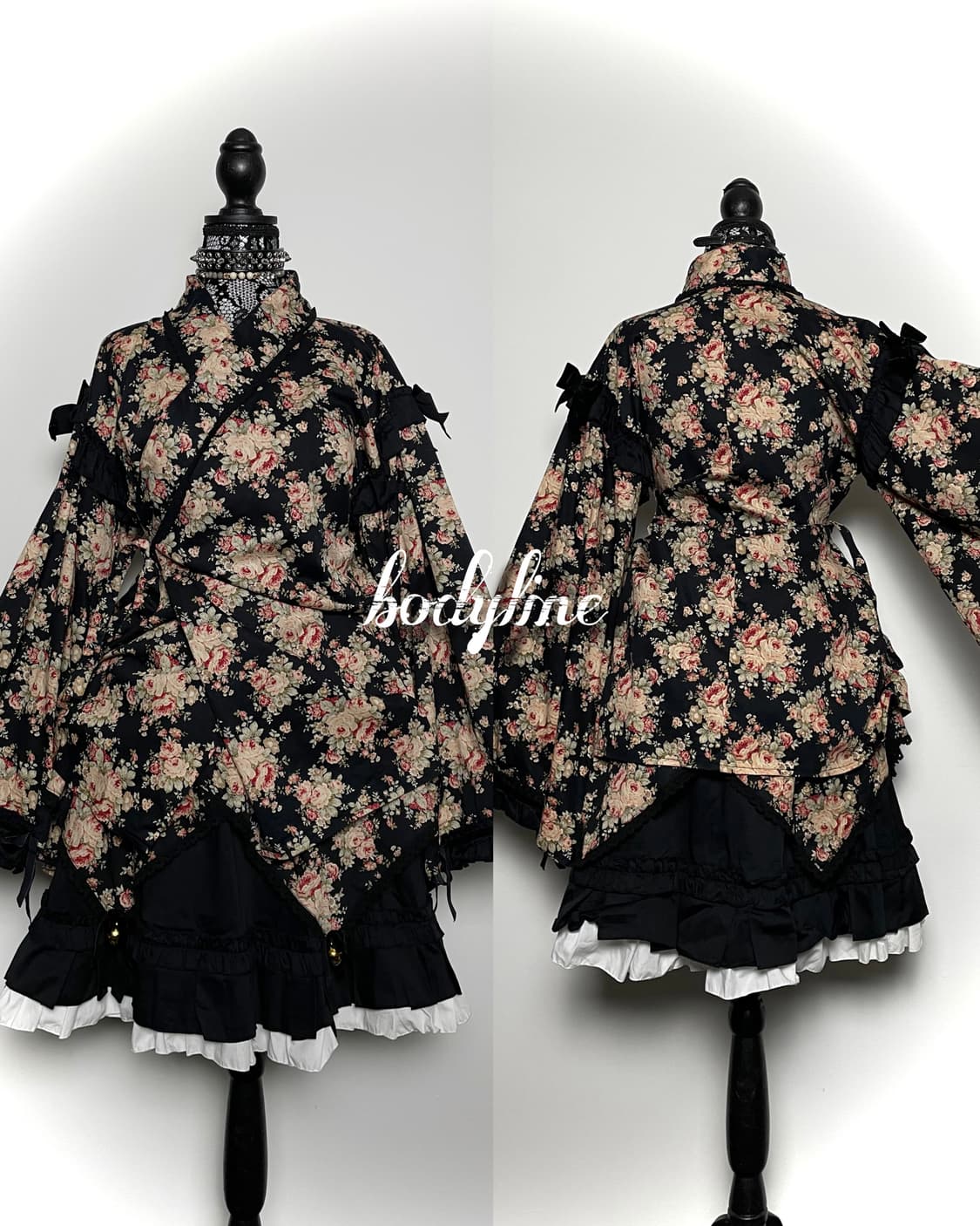 BODYLINE 바디라인 플라워 패턴 유카타 세트 상품이미지1