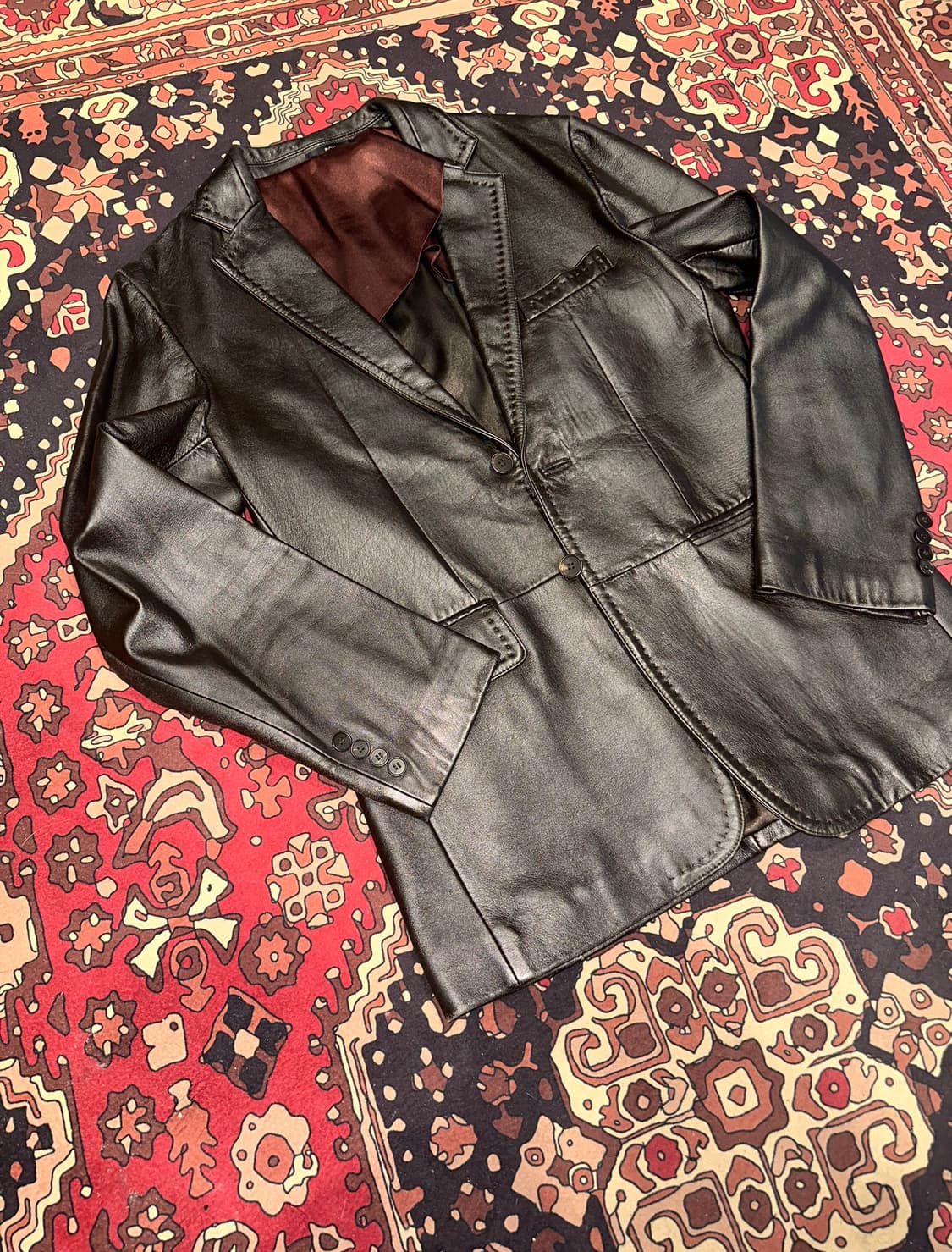 ( M-L ) Bon 가죽마이 가죽블레이져 가죽블레이저 양가죽자켓 상품이미지2