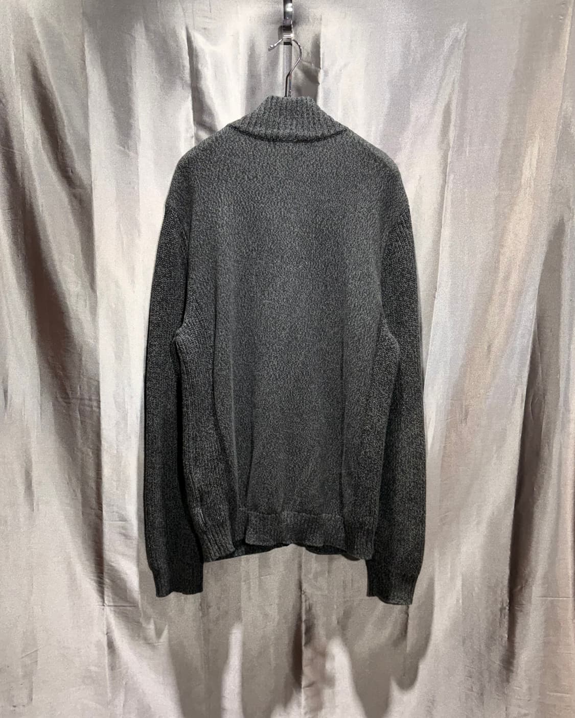 L 캘빈클라인 진스 블랙 라인 차콜 니트집업 상품이미지3