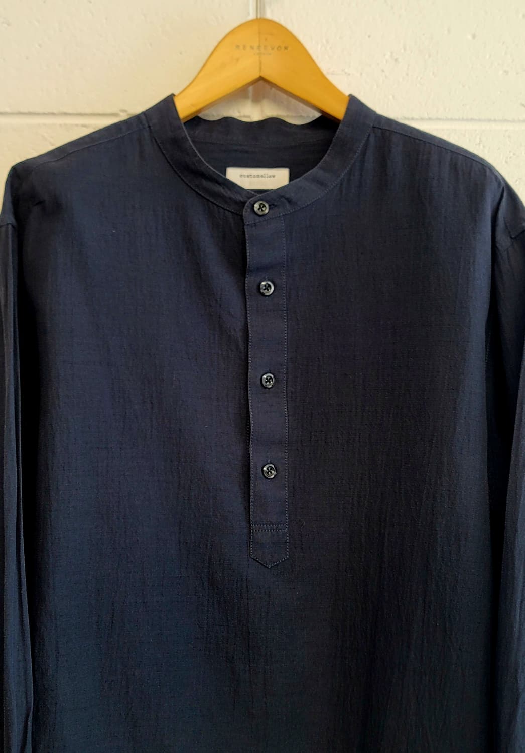 커스텀멜로우 린넨(마) 헨리넥(차이나카라) 셔츠 판매 상품이미지3