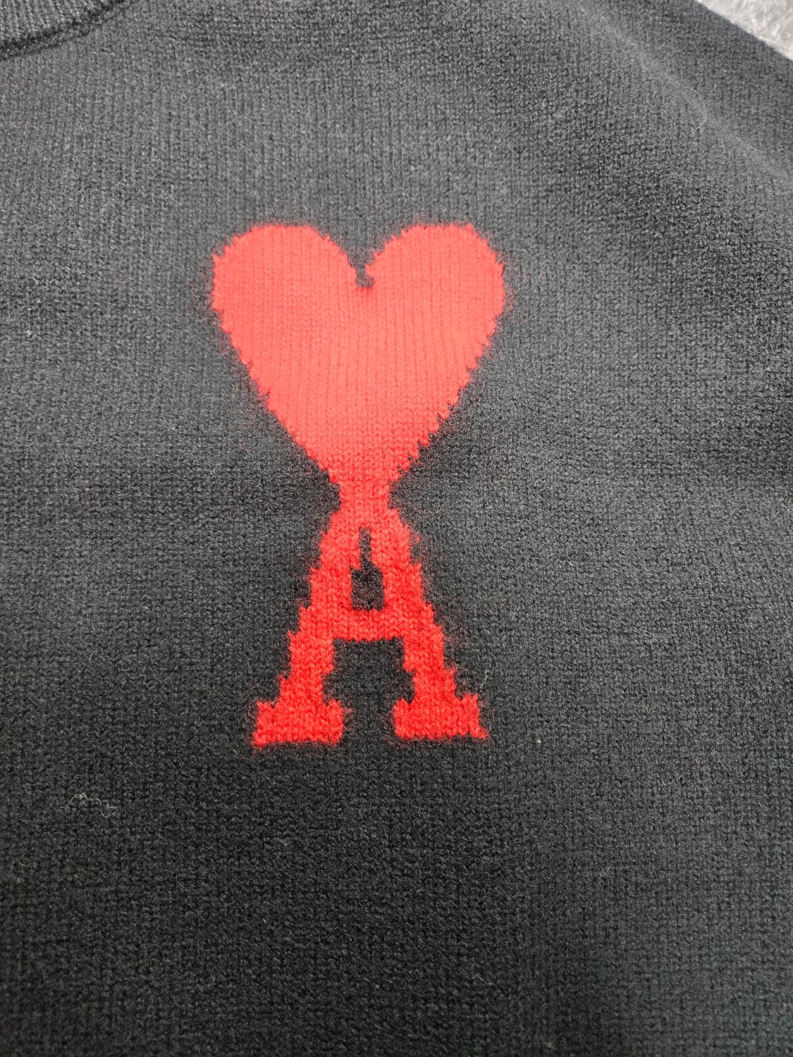 AMI 하트 로고 니트 블랙 m사이즈 상품이미지2