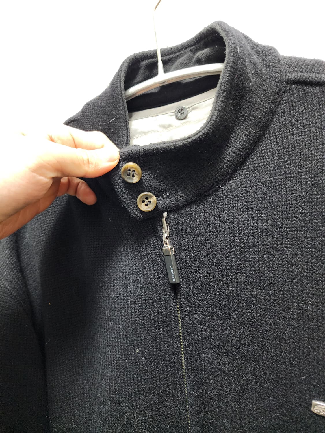 라코스테 스틸로고 wool 니트집업 (내피포함) 상품이미지4