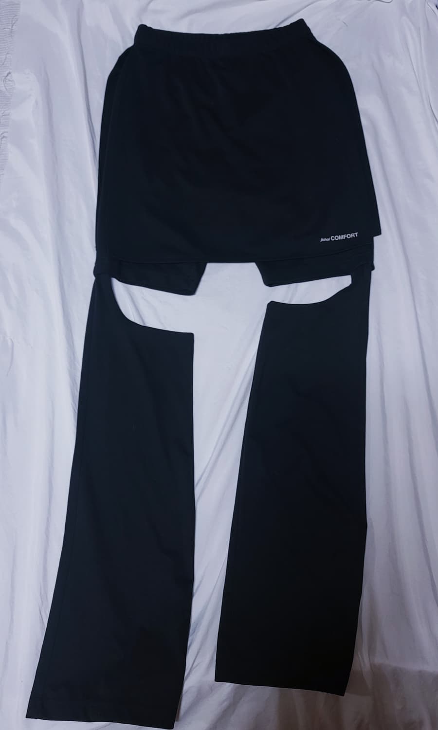 지초이 23-006 슬림 스커트 팬츠 레그워머 스커트 미스치프 코이세이오 상품이미지3