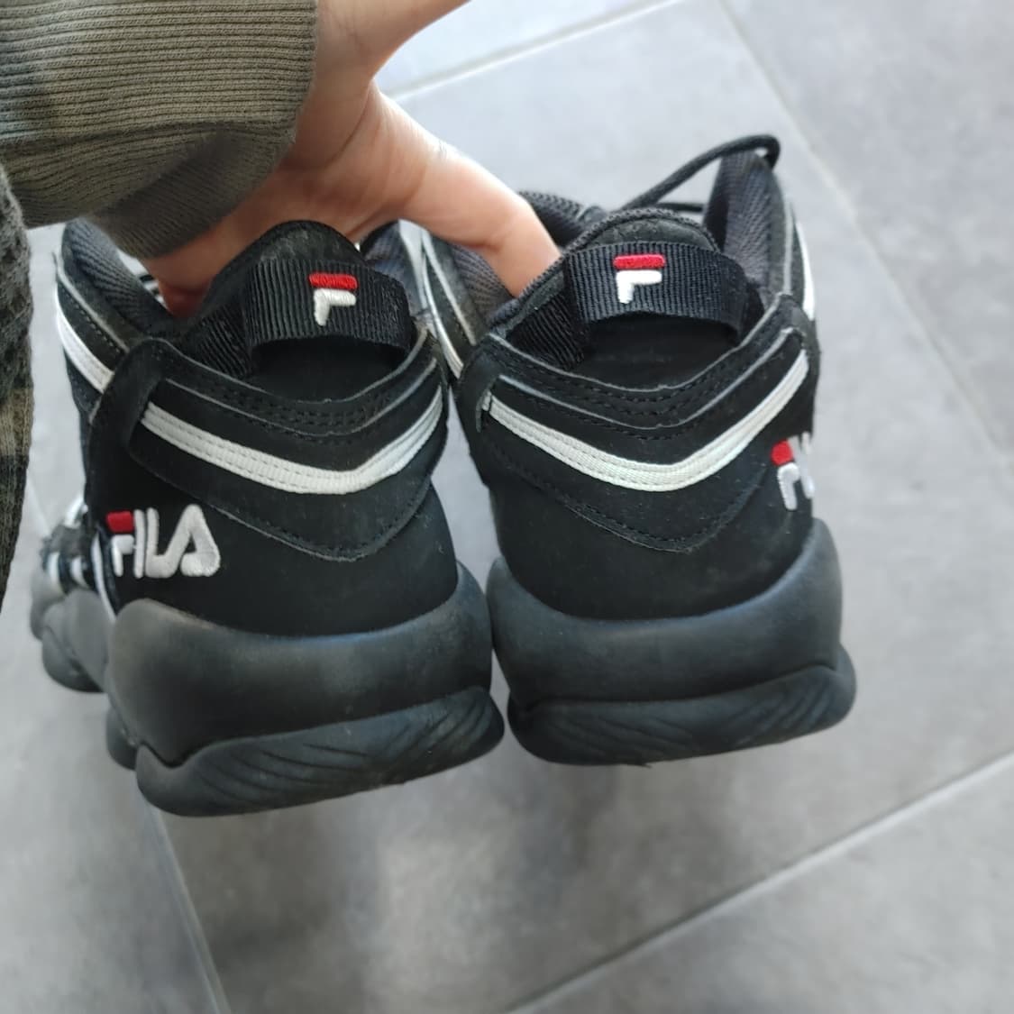 250 휠라 남성 블랙 빈티지 스파게티 운동화 상품이미지3