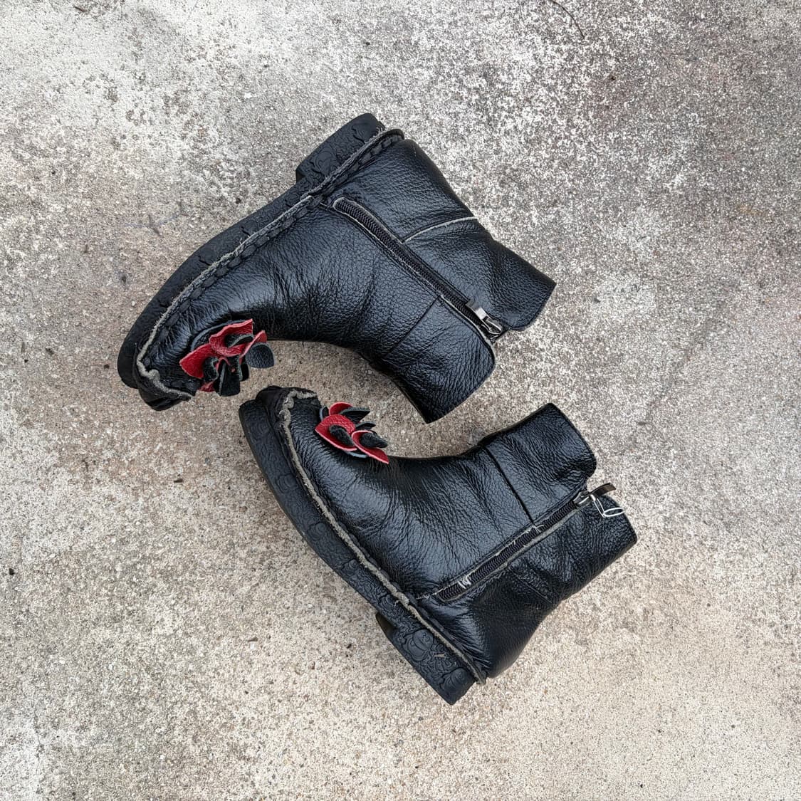 핸드 스티치 웨지 보헤미안 빈티지 앵클부츠 245 상품이미지3