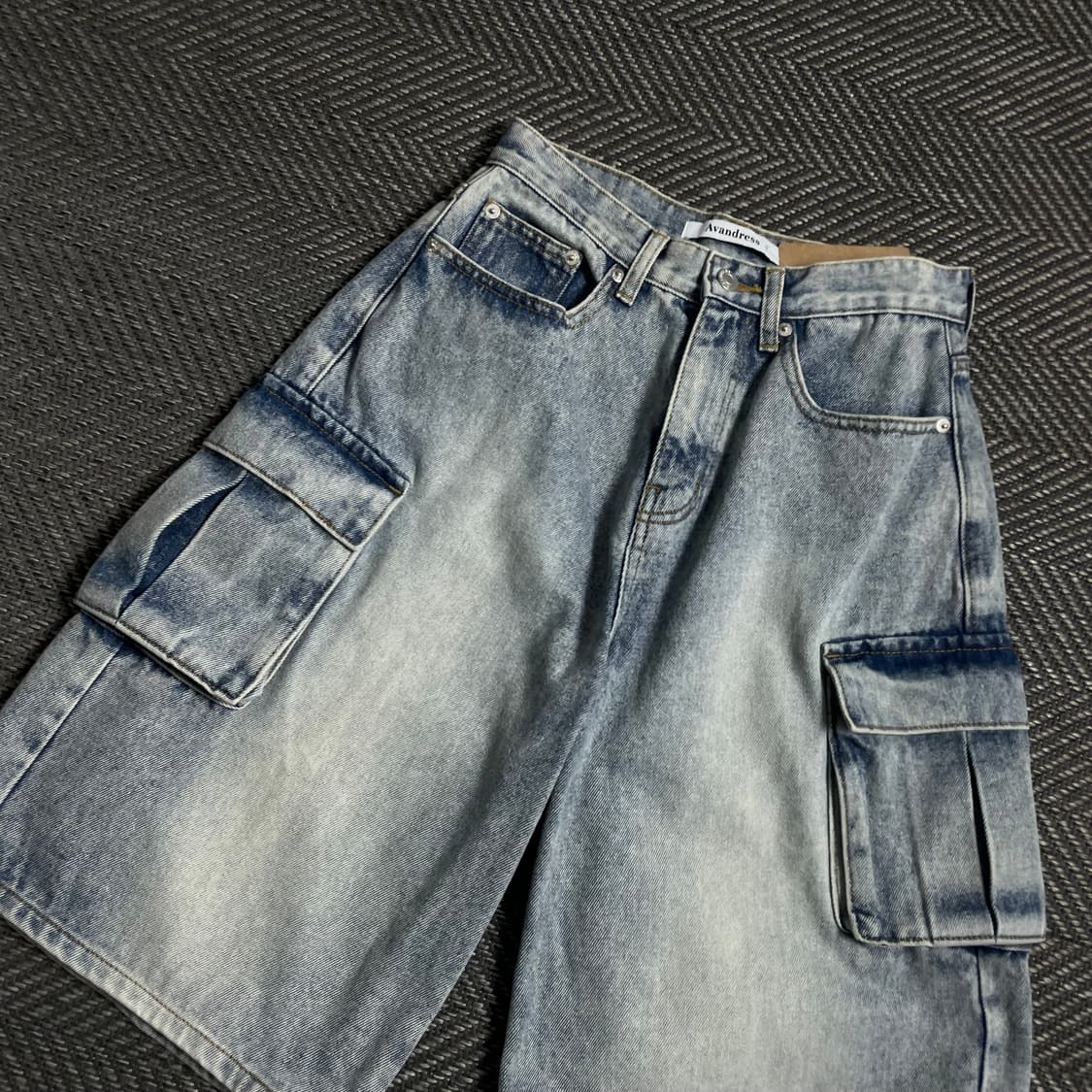 어반드레스 멀티포켓 데님 카고 버뮤다 팬츠o 4881 상품이미지3