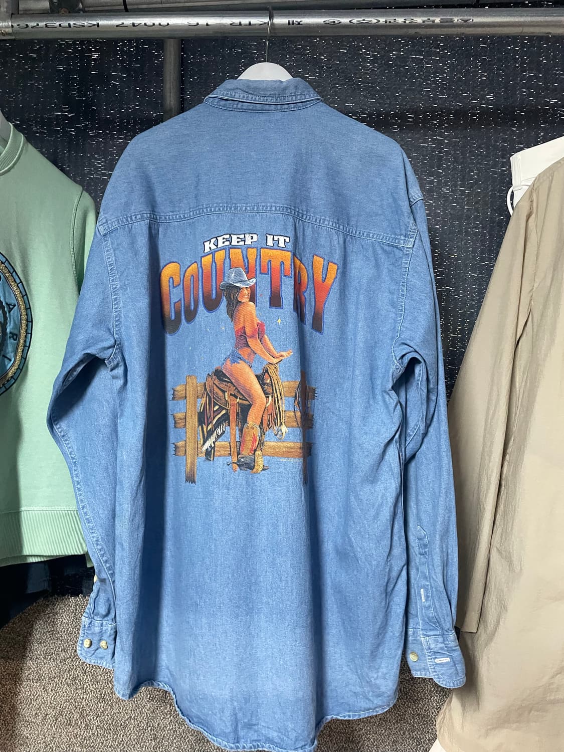 90s Screenstars fruit of the loom카우보이청셔츠 상품이미지3