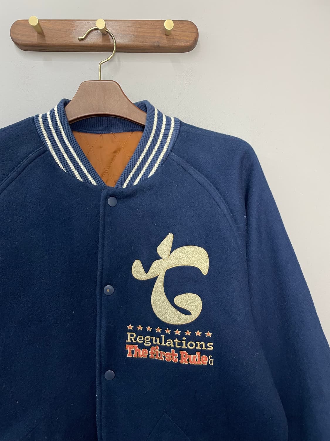 테켓 모직 네이비 바시티 자켓 H2216 상품이미지3