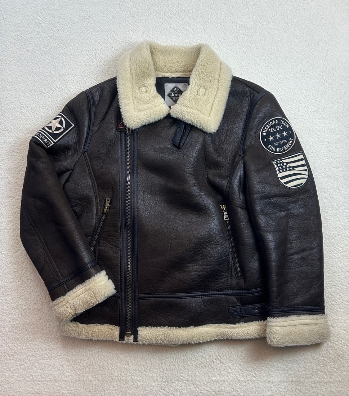 지프 패치 무스탕 상품이미지1