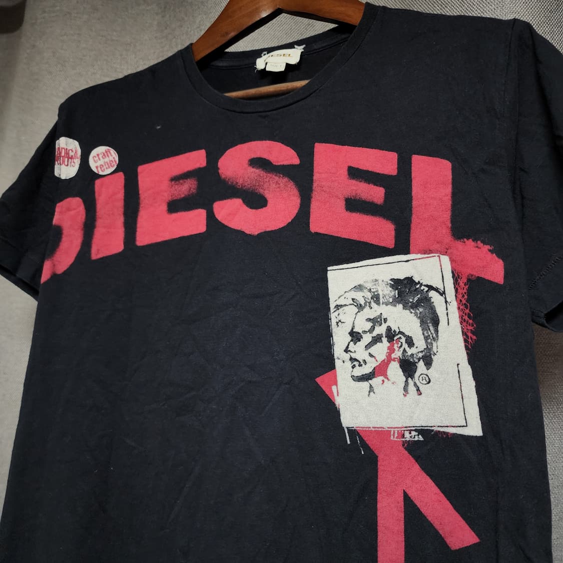 DIESEL Vintage 빅 로고 반팔티 상품이미지4