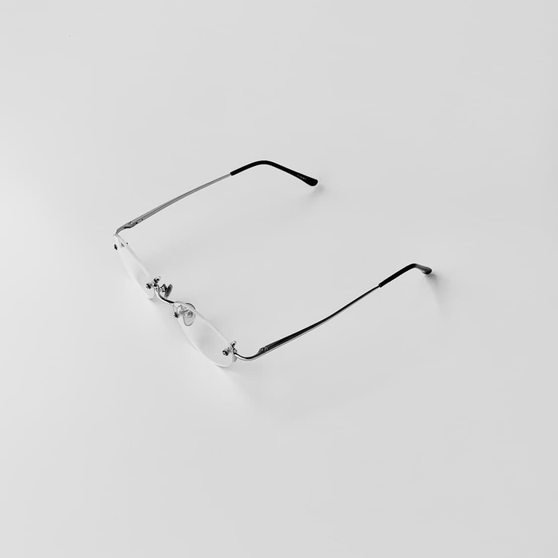 795 데드스탁 픽키 실버 라운드 오벌 경량 무테 빈티지안경 상품이미지3