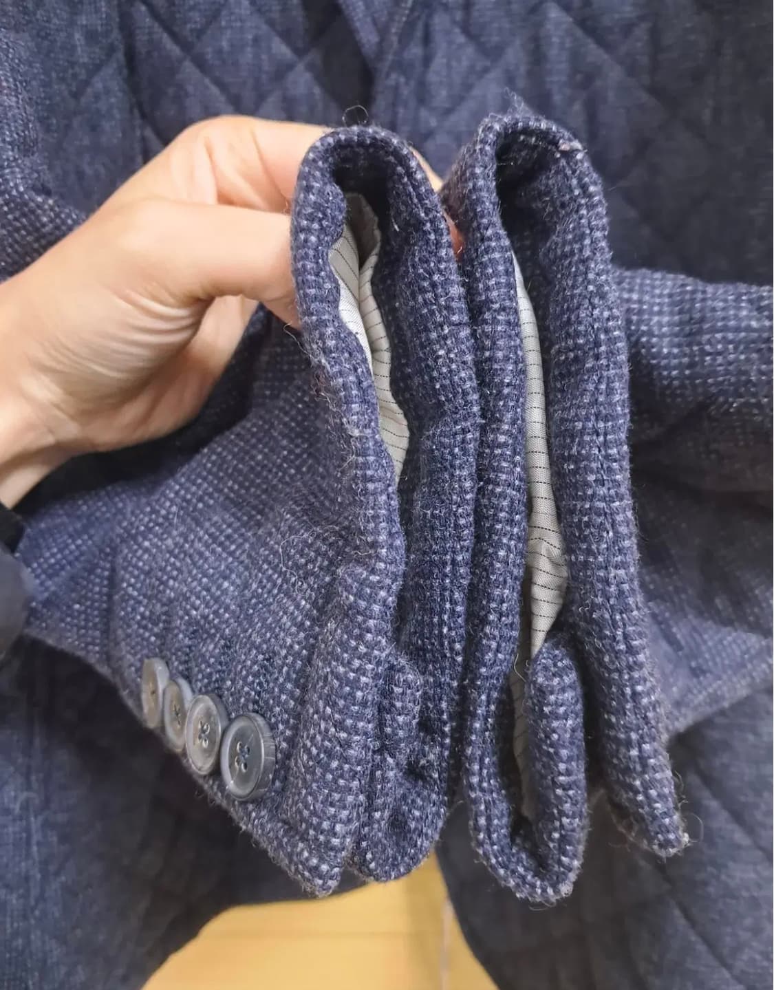 폴스미스 남성 네이비 누빔자켓 울자켓 상품이미지5