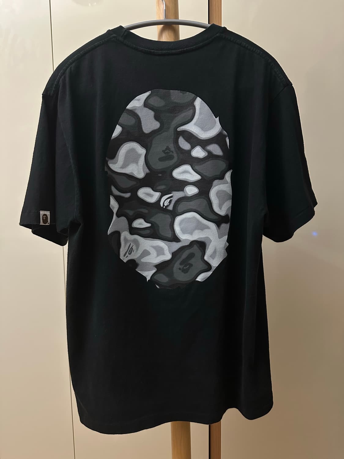 베이프 Liquid Camo Big Ape Head Tee Black 상품이미지2