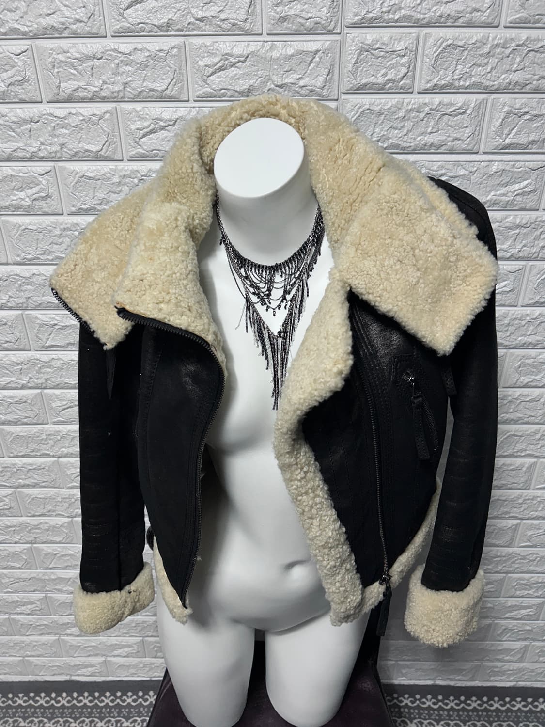 더블 카라 시어링 자켓 상품이미지5