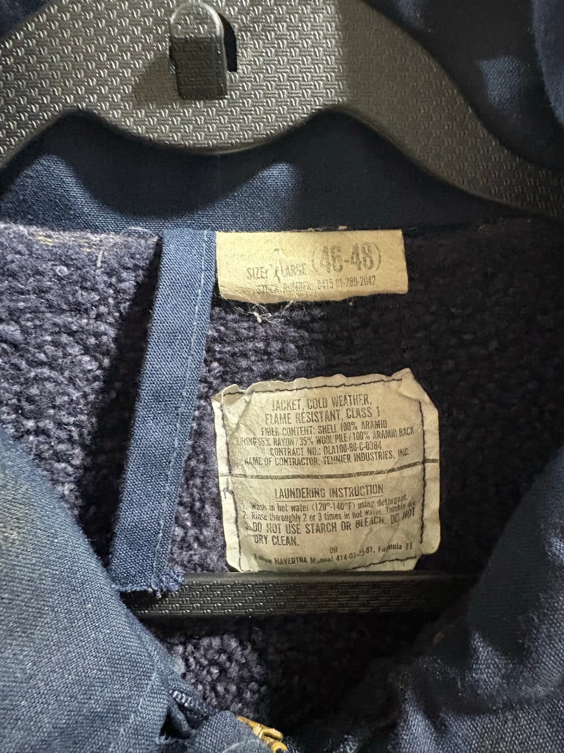 미군 오리지날 아라미드 a2 덱자켓 xl 상품이미지3