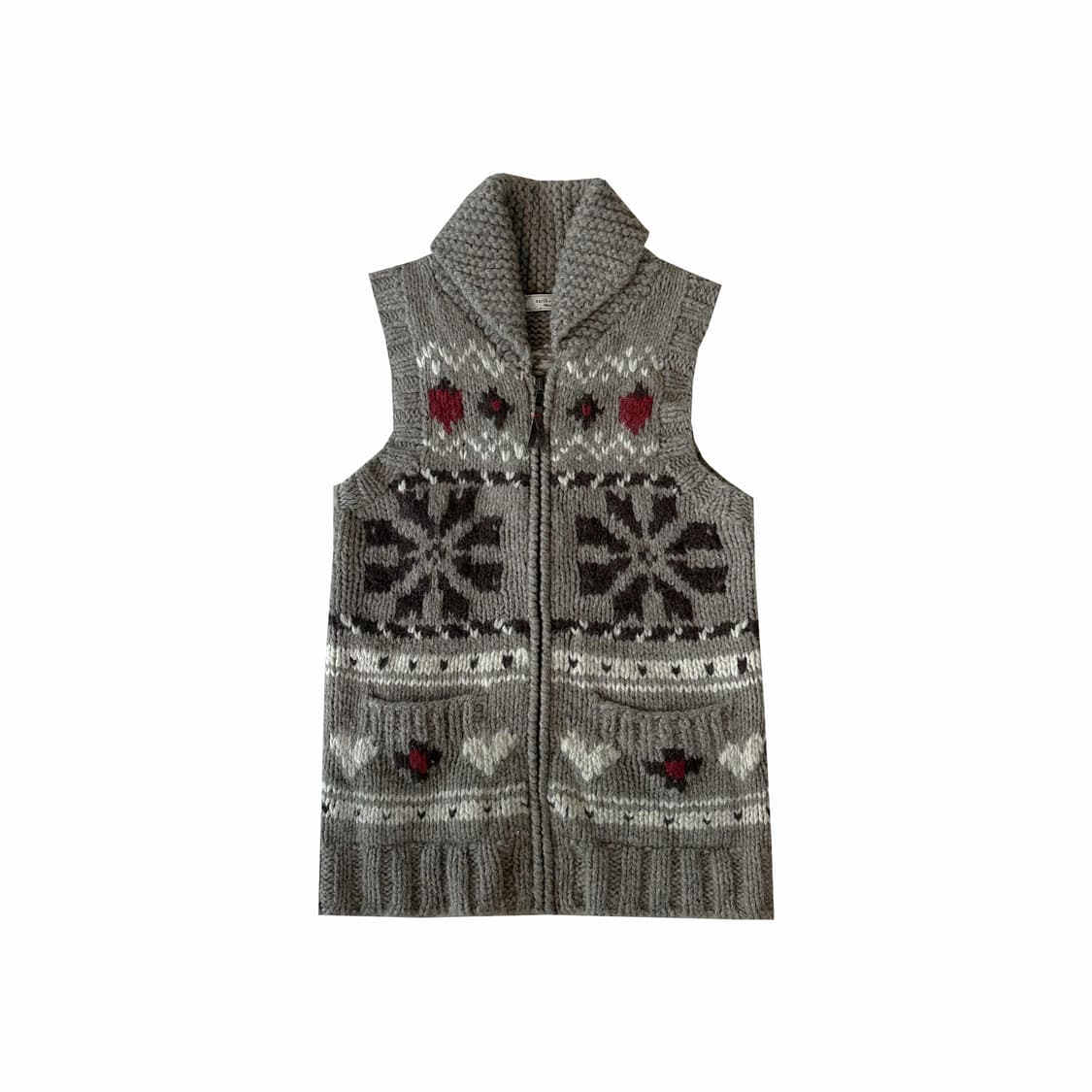 Vintage Heart Cowichan Vest Zip-Up 상품이미지2