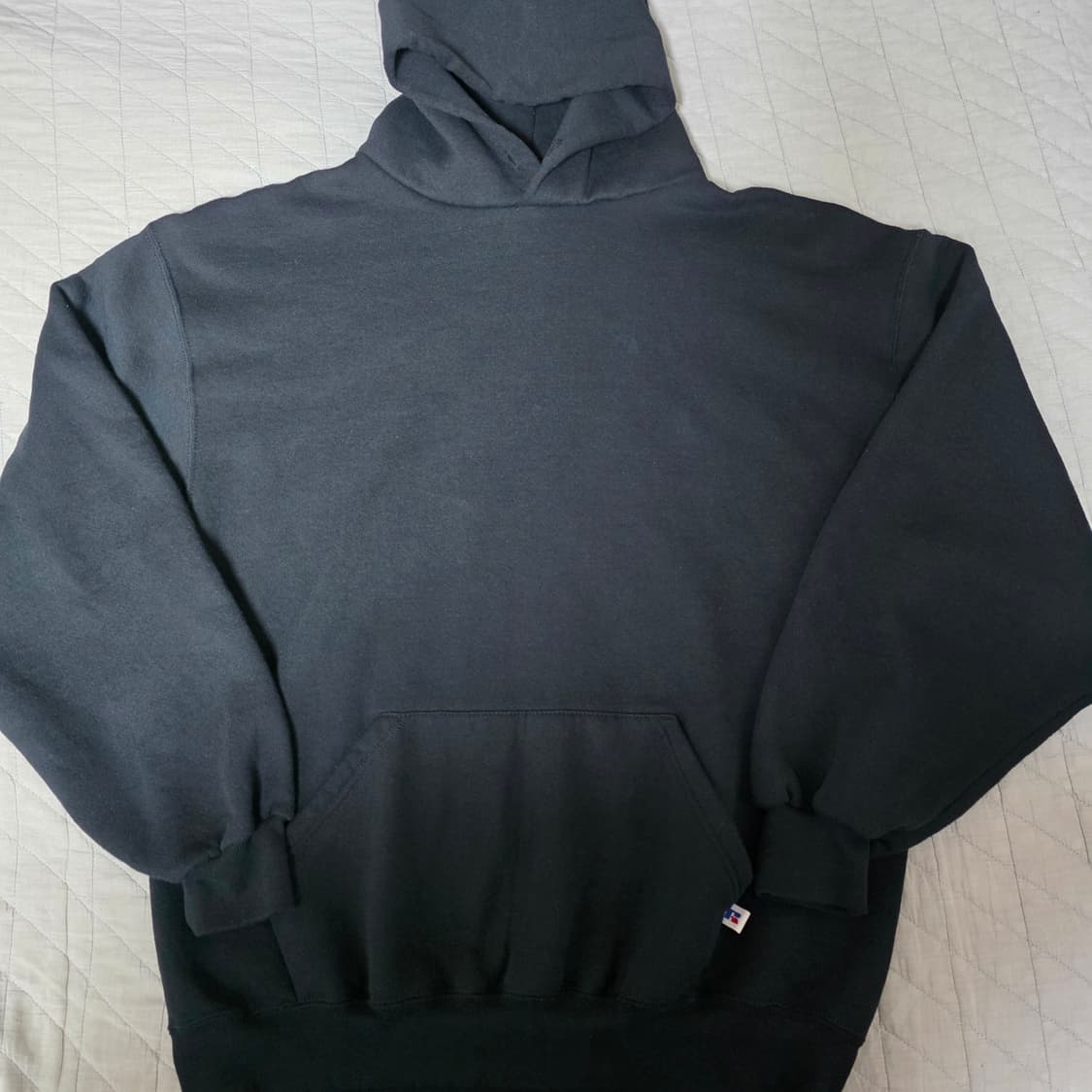 [XL] 90s 빈티지 러셀 애슬레틱 후드 후디 블랙 ver. 굿컨디션 상품이미지1