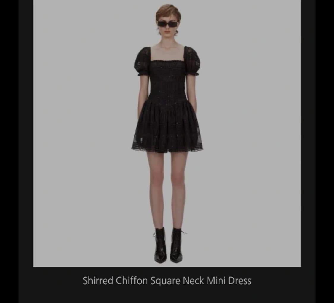 셀프포트레이트 쉬폰 미니 원피스 상품이미지3