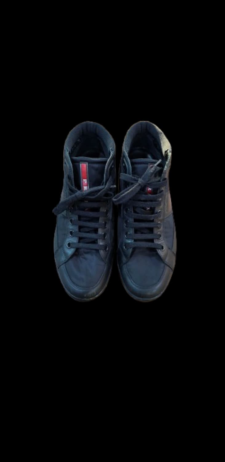 프라다 나일론 레더 하이탑 상품이미지1