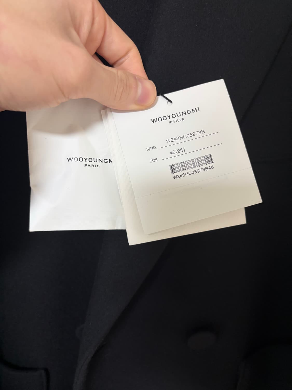 우영미 더블 코트 블랙 46사이즈 판매합니다 상품이미지6