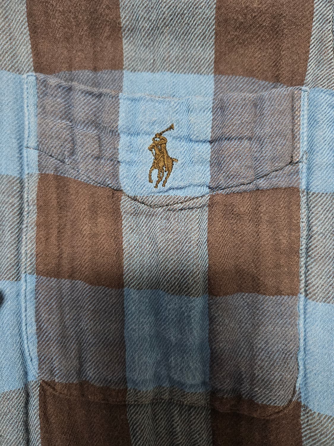 폴로 랄프로렌 블루 체크 버팔로 셔츠 m 클래식핏 신형탭 상품이미지7