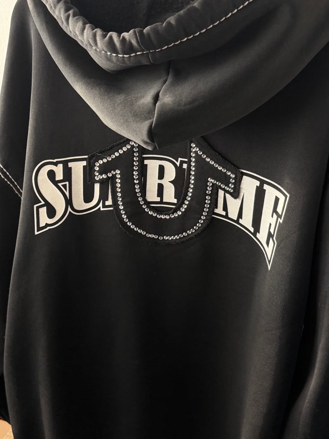 슈프림 트루 릴리전 집업 후드 스웨트셔츠 블랙 22FW 상품이미지6