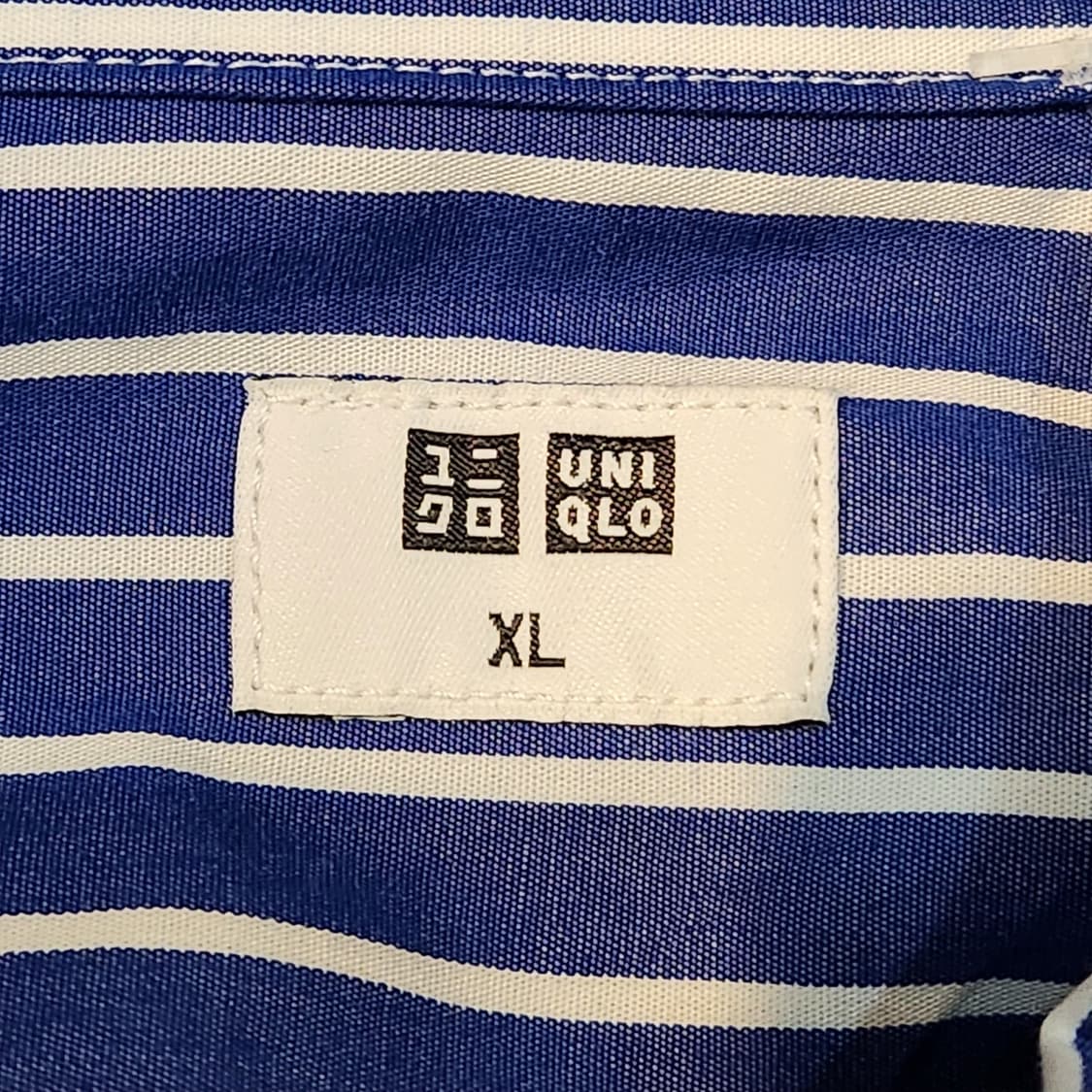 유니클로 블루 스트라이프 셔츠 남방 (XL) 상품이미지2