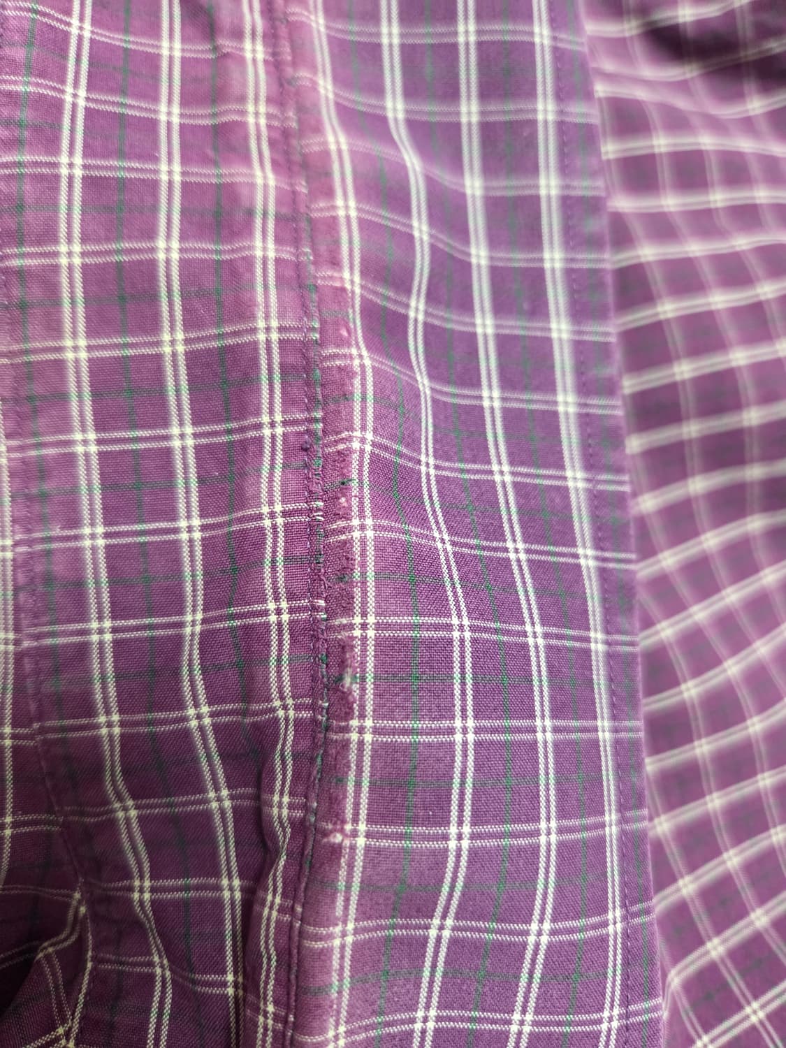폴로 REGENT CUSTOM FIT 퍼플 체크 셔츠(M) 상품이미지7