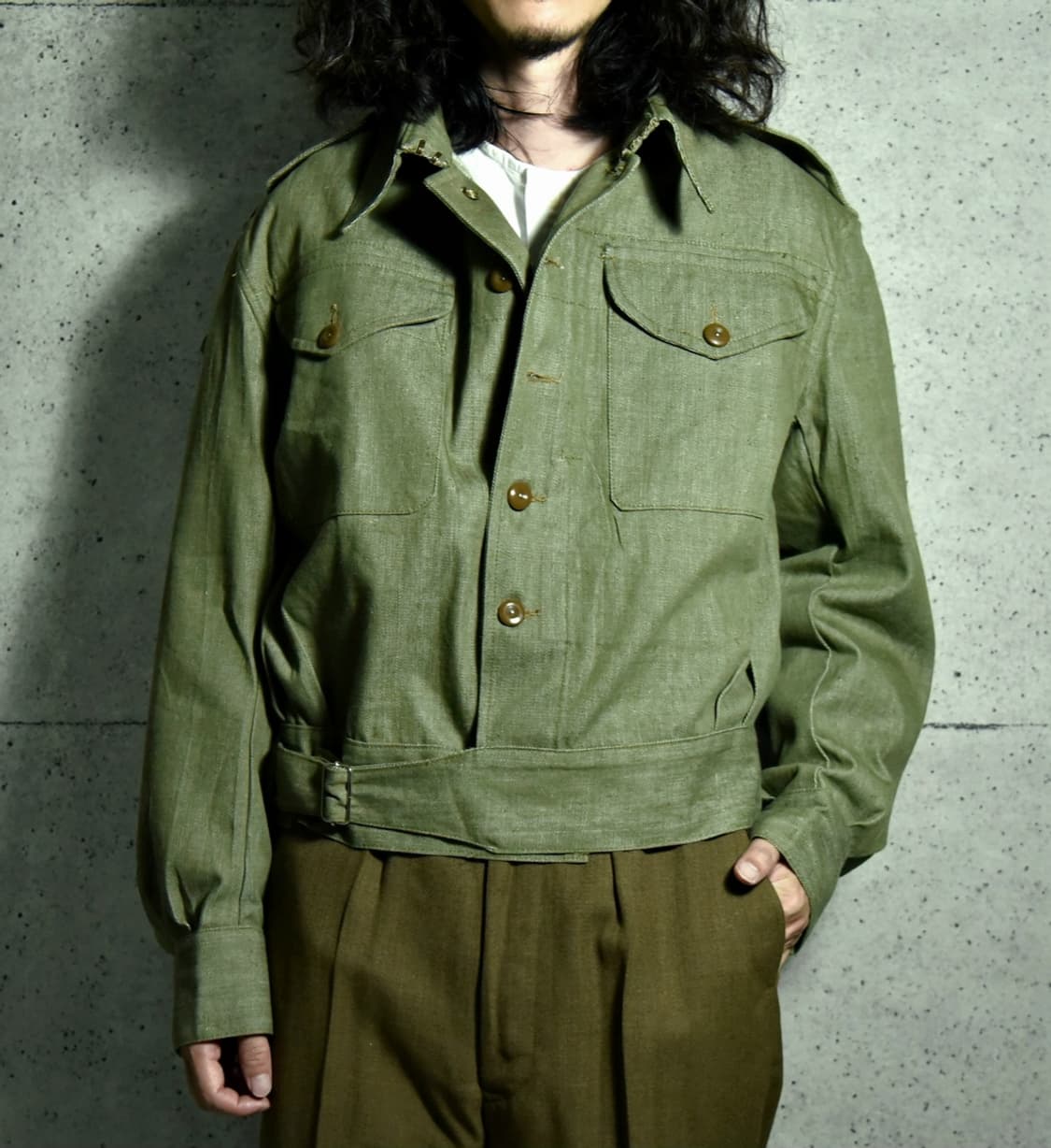 영국군 데님 배틀드레스 블루종 자켓 50s (100-105) 민트급 상품이미지2