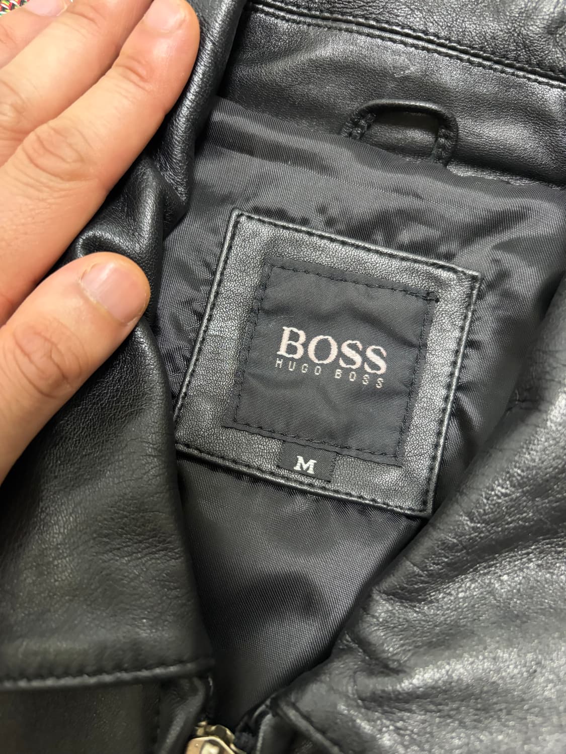 100) HUGO BOSS 휴고 보스 램스킨 양가죽 싱글라이더 레더자켓 상품이미지6