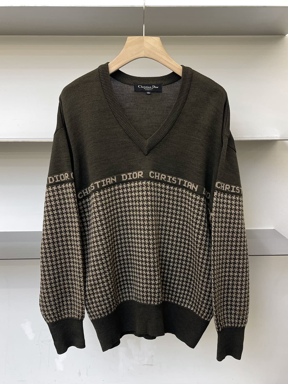 크리스찬 디올 90s 스펠 로고 울 스웨터 상품이미지2