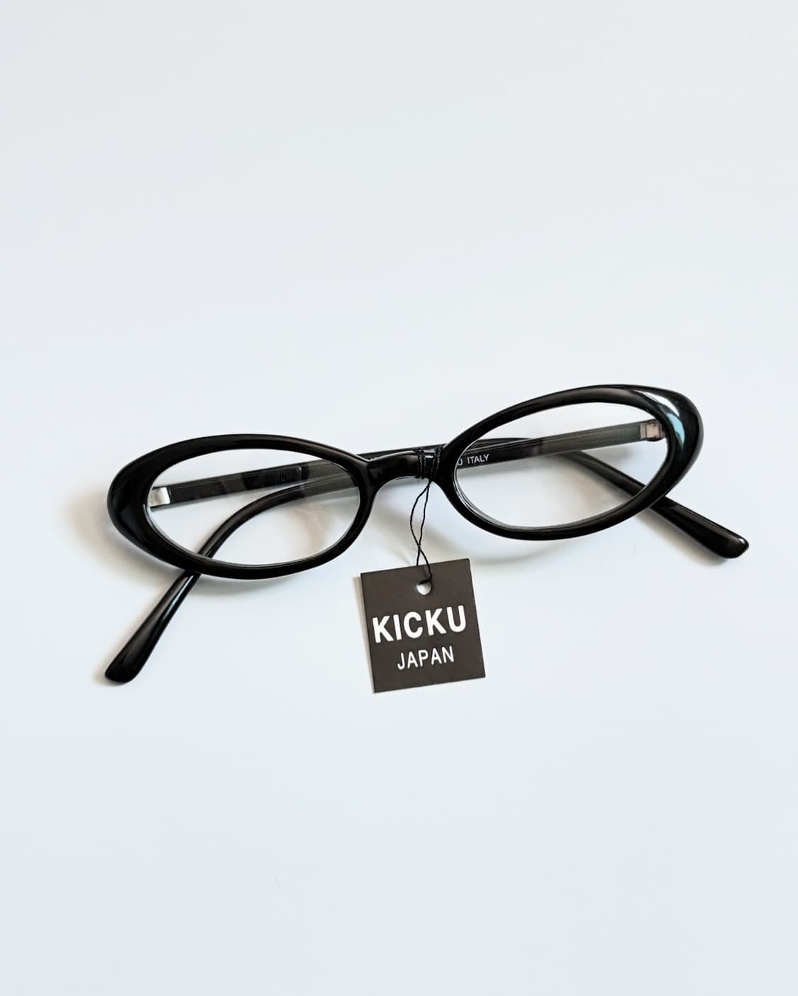 90s KICKU JAPAN 블랙 캣아이 뿔테 빈티지 안경 상품이미지1