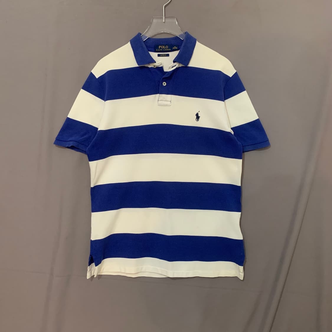 M 폴로랄프로렌 커스텀핏 스트라이프 단가라 PK 반팔 카라티 상품이미지1