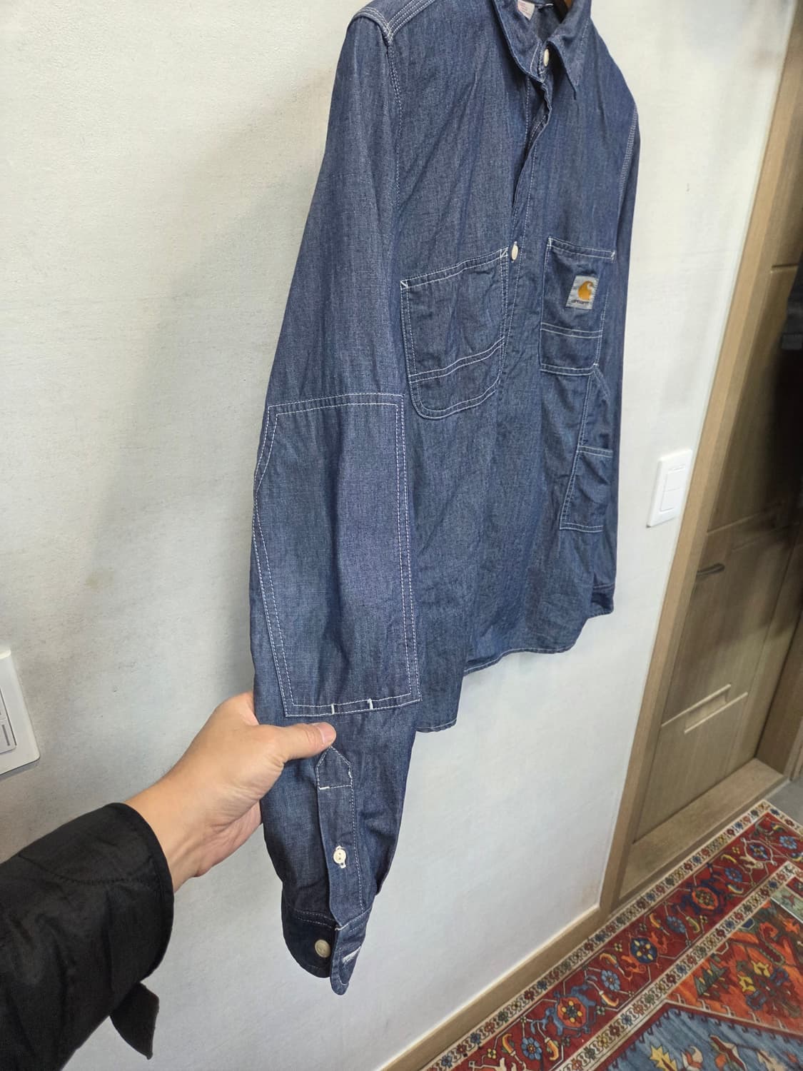 칼하트 아웃도어 motor 멀티포켓 스티치 데님셔츠 긴팔 m 상품이미지6