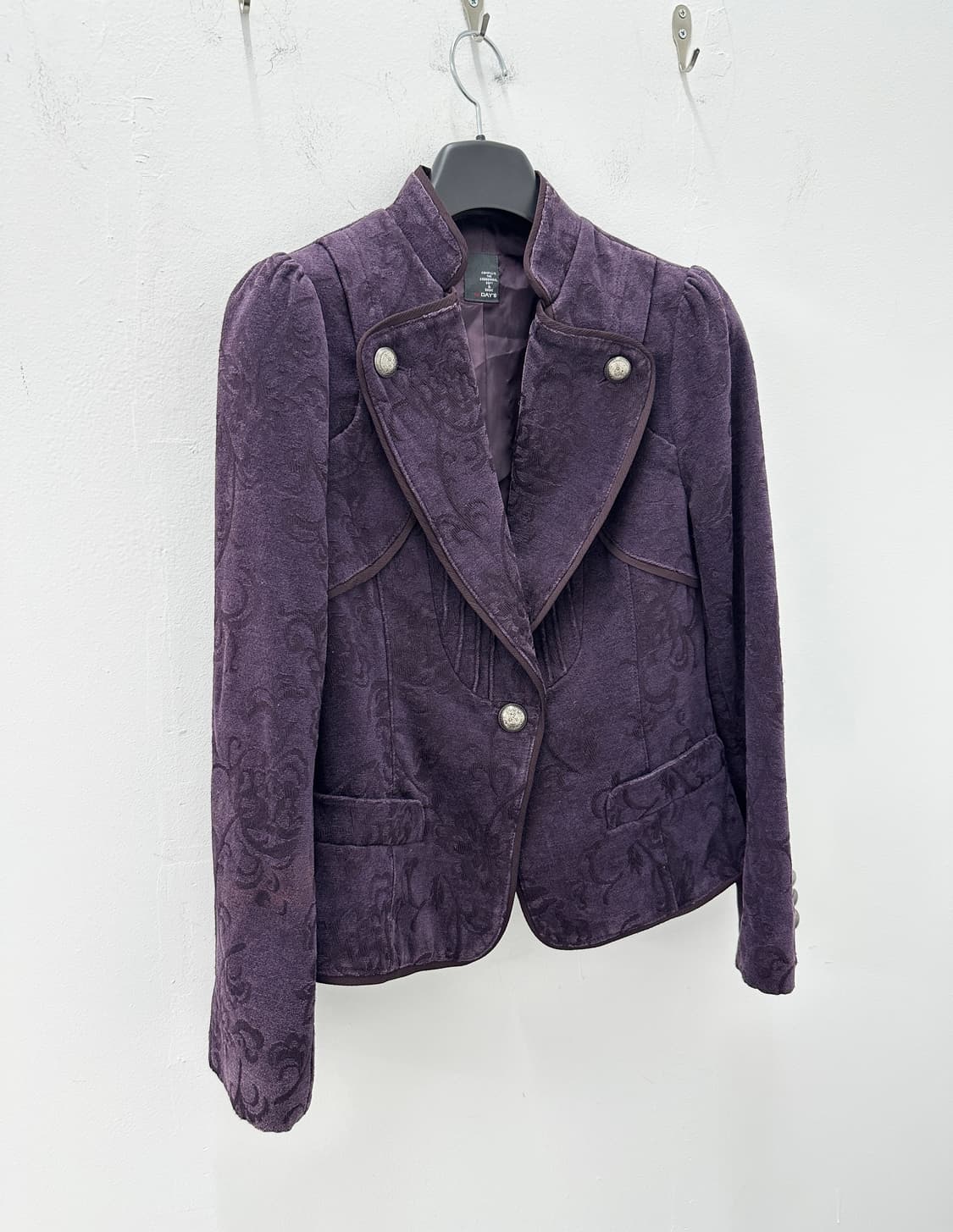 vintage purple embossed jacquard jacket 상품이미지1