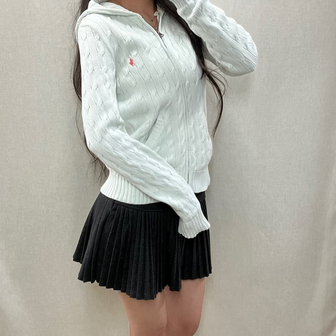 폴로 랄프 로렌 꽈배기 니트 후드 집업/#3618 상품이미지2