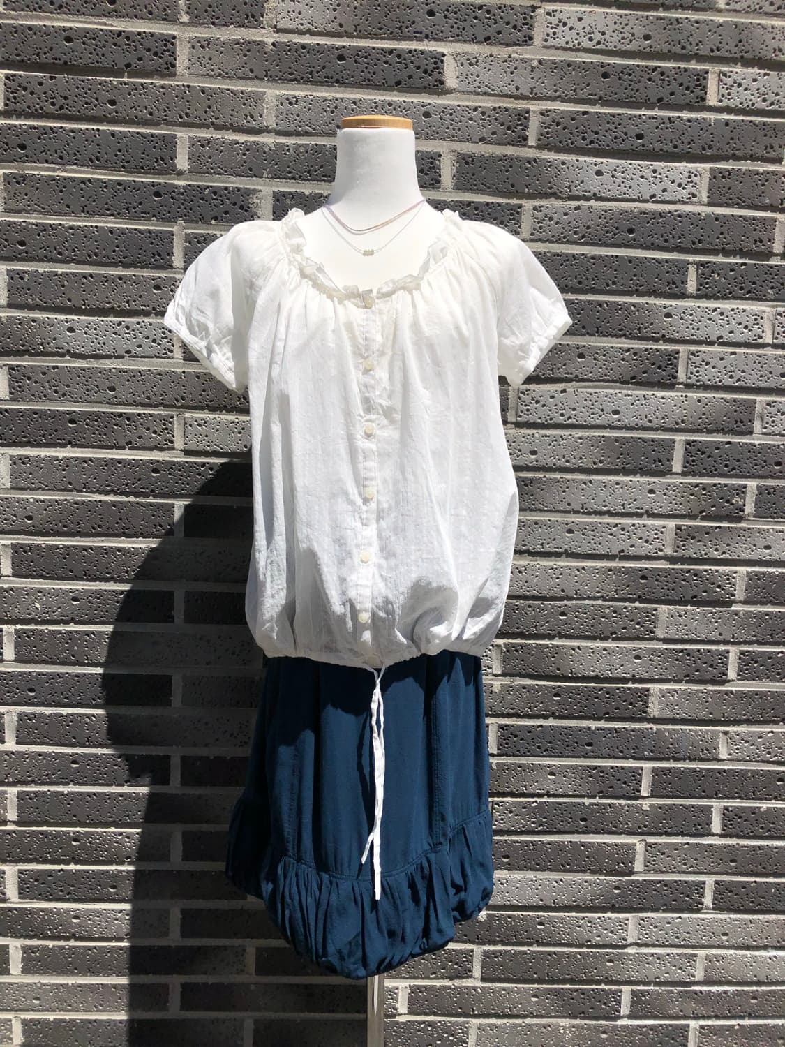 버버리 벌룬 주름 미디스커트 상품이미지3
