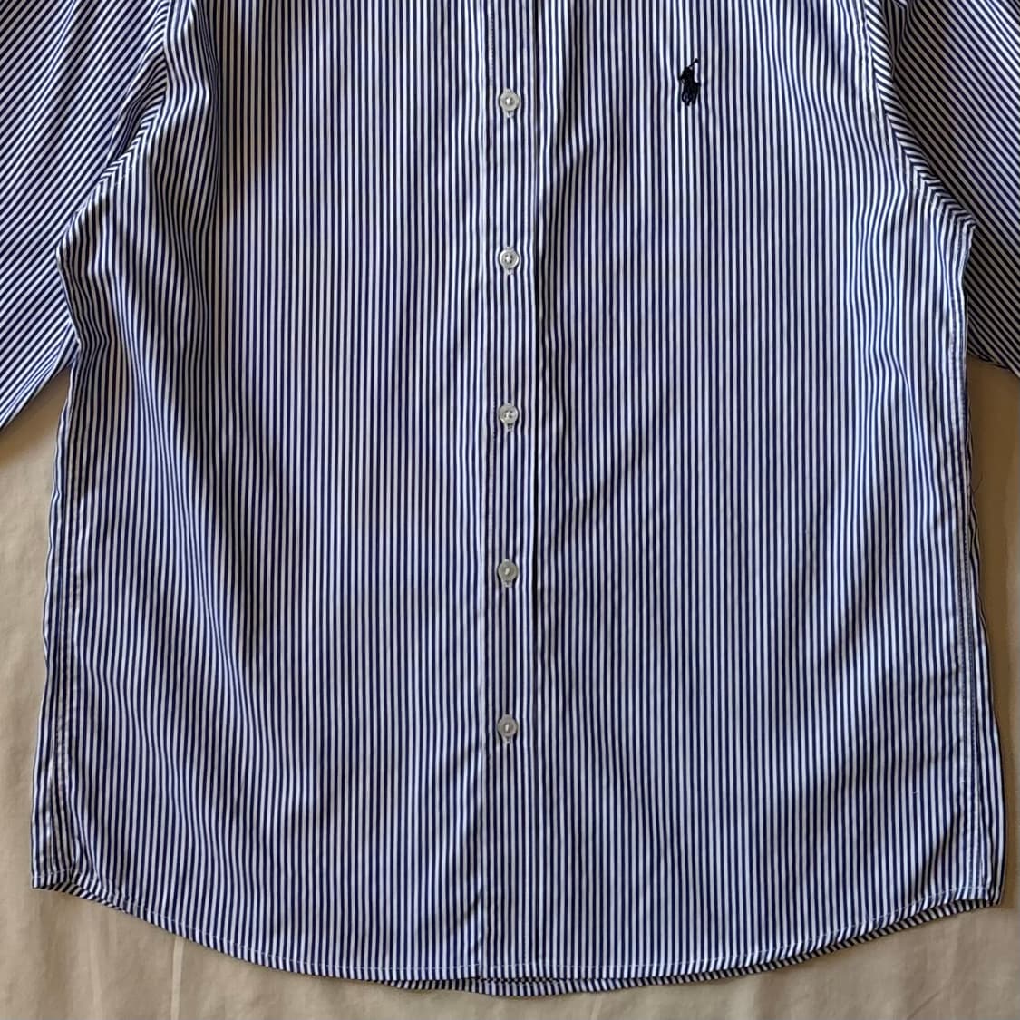 [M/100] 신형 폴로 랄프로렌 네이비 스트라이프 셔츠 상품이미지6