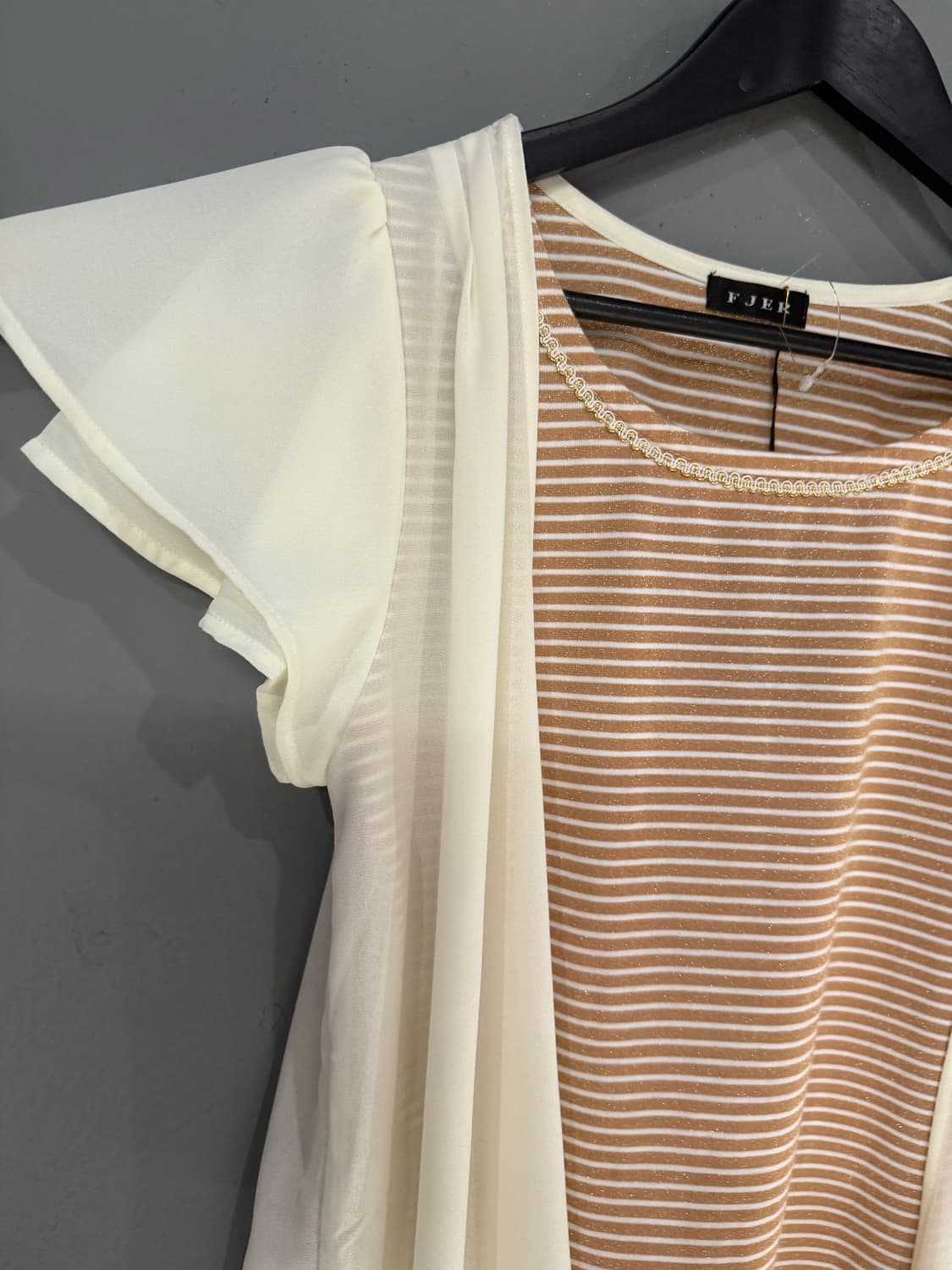 stripe pattern layered cardigan top  상품이미지8