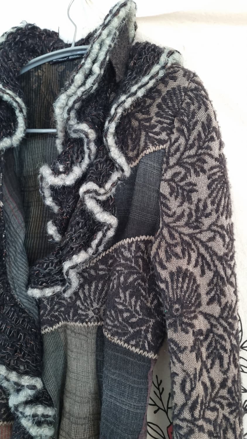 트리코시크 러플 믹스 가디건 상품이미지4