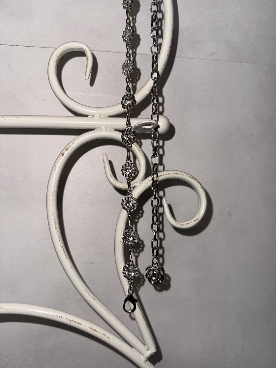 Silver cubic flower chain belt 상품이미지5