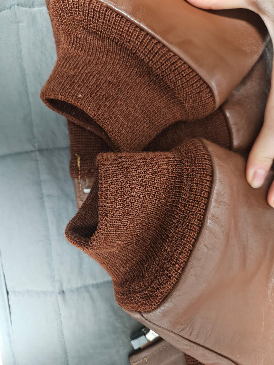 (실측있음)구리얼맥코이 러프웨어 복각 A2 체스트넛 브라운 36사이즈 상품이미지9